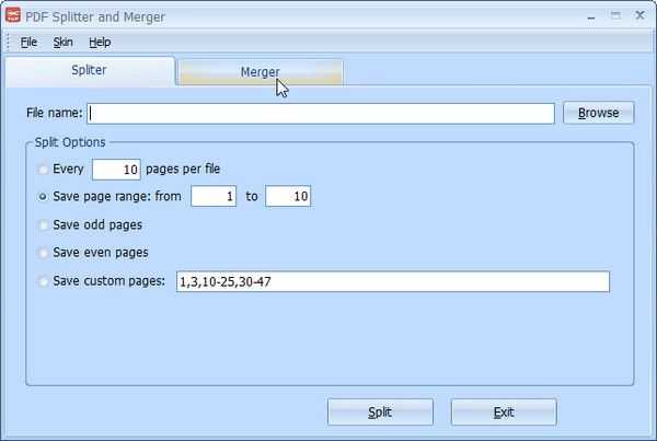PDF Splitter and Merger(PDF分割合并工具)