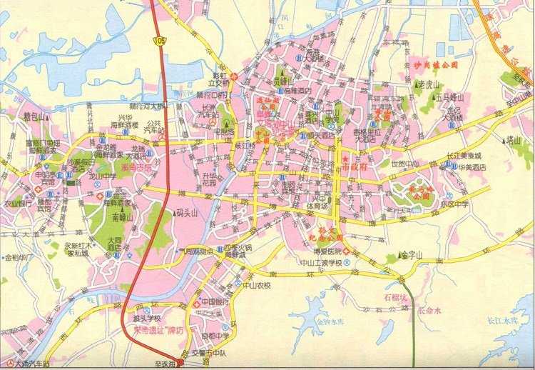 中山市区地图高清版