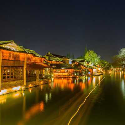 扬州乌镇夜景图片高清真实 诉说着似水流年的沧桑
